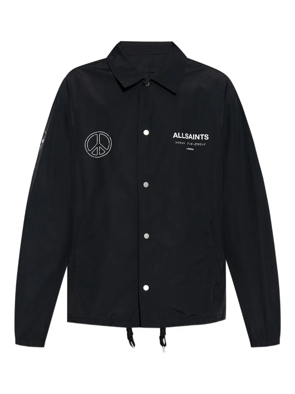 AllSaints veste ornée d'un symbole de paix | noir | Image 1
