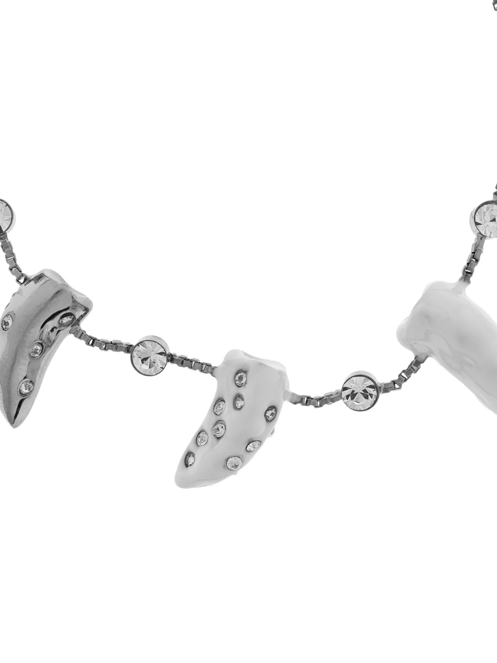 Marni Crystal-embellished Charm Bracelet In Metallic