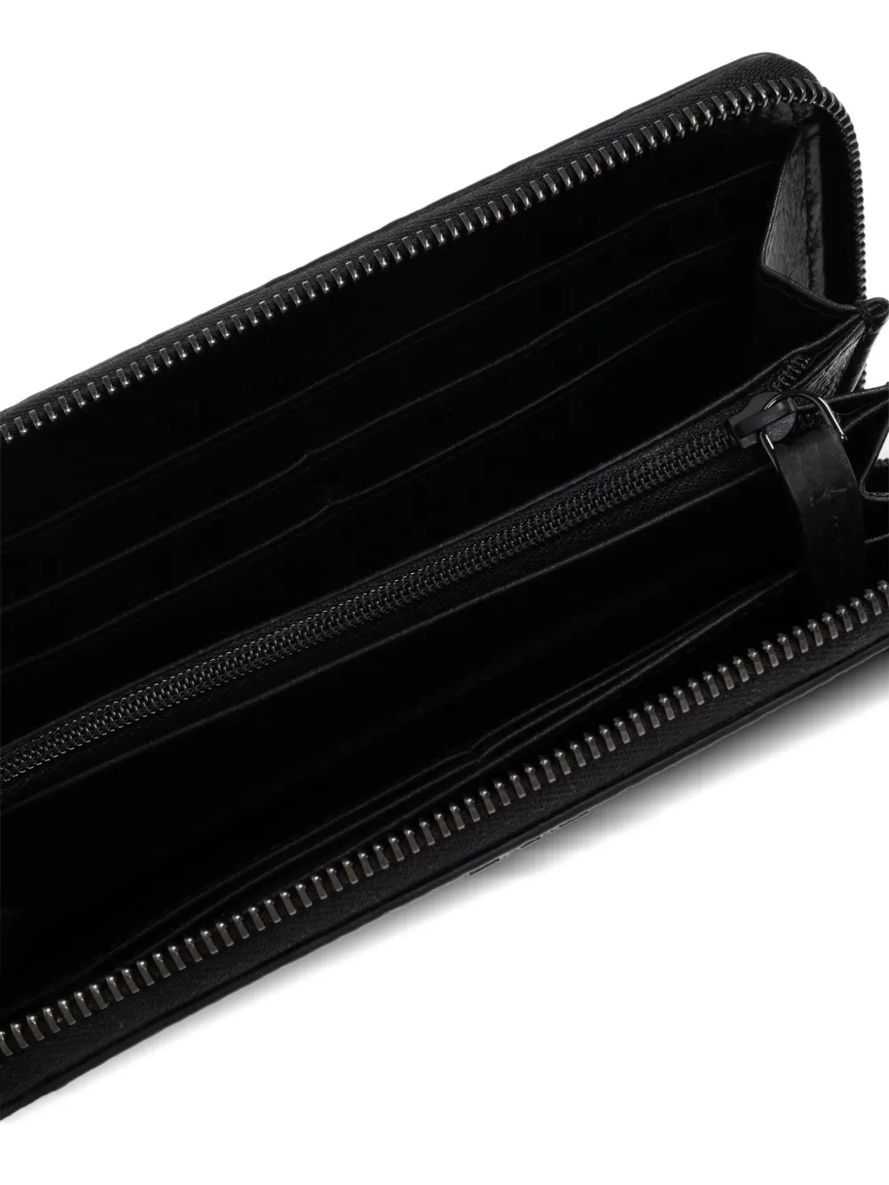 Emporio Armani Portemonnee met rits en logo Zwart