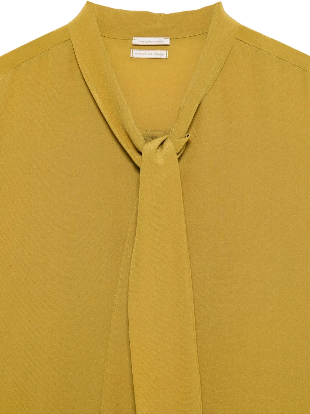  Massimo Alba Sheila Neck-tie Blouse - Green 
