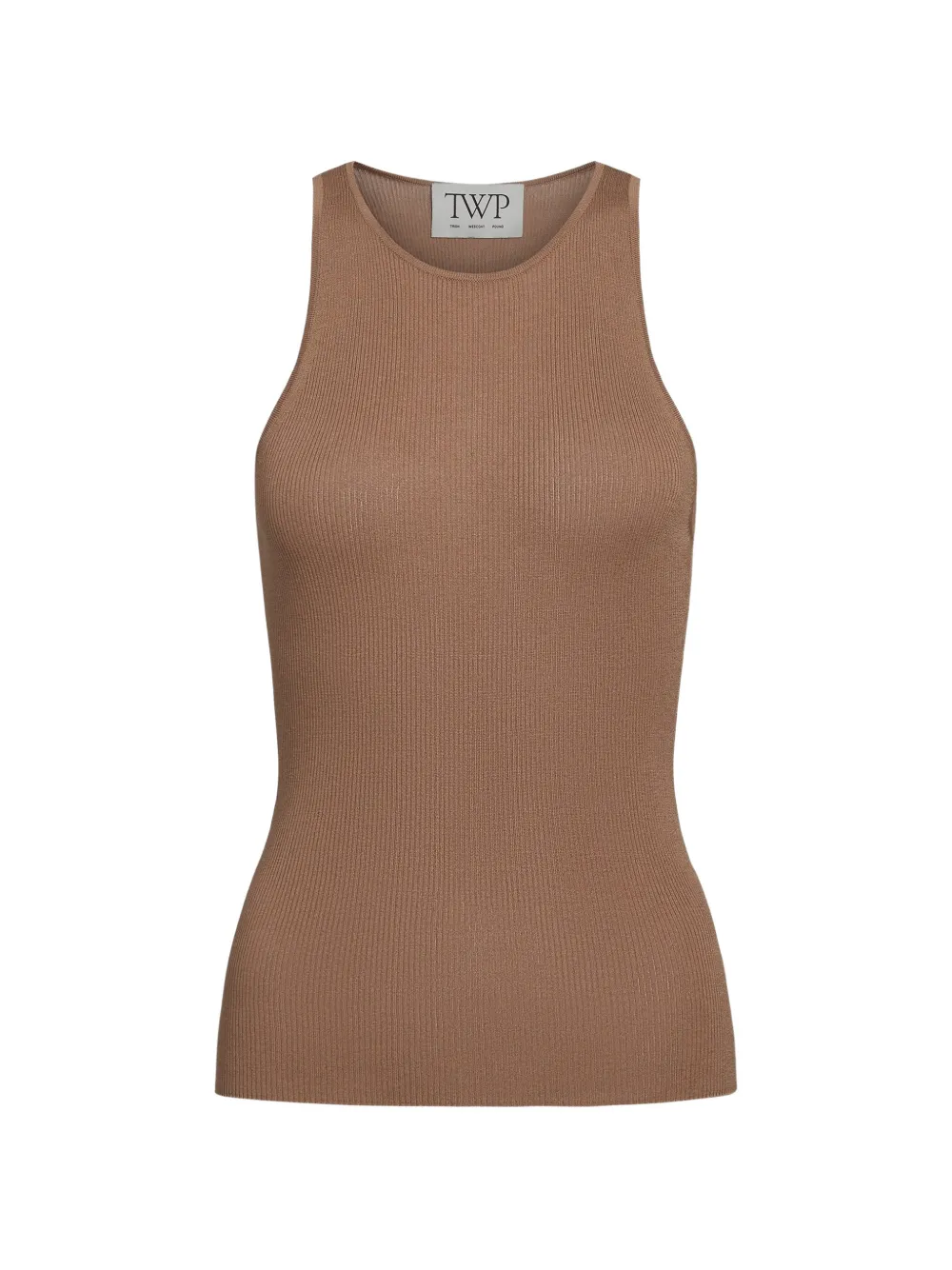 TWP Harbor fine-ribbed tank top - Marrone