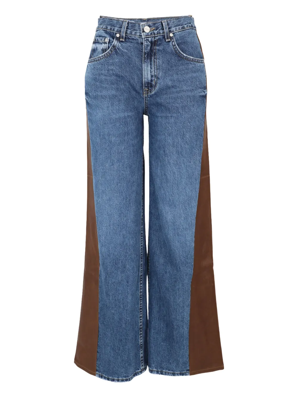 TWP panelled denim straight-leg jeans | Blue | Image 1