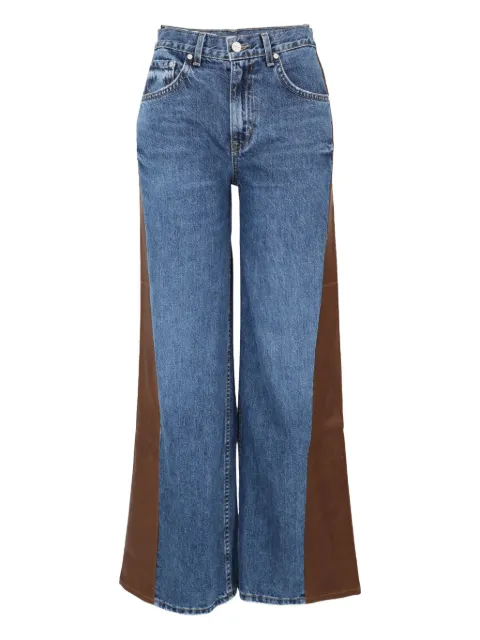 TWP panelled denim straight-leg jeans