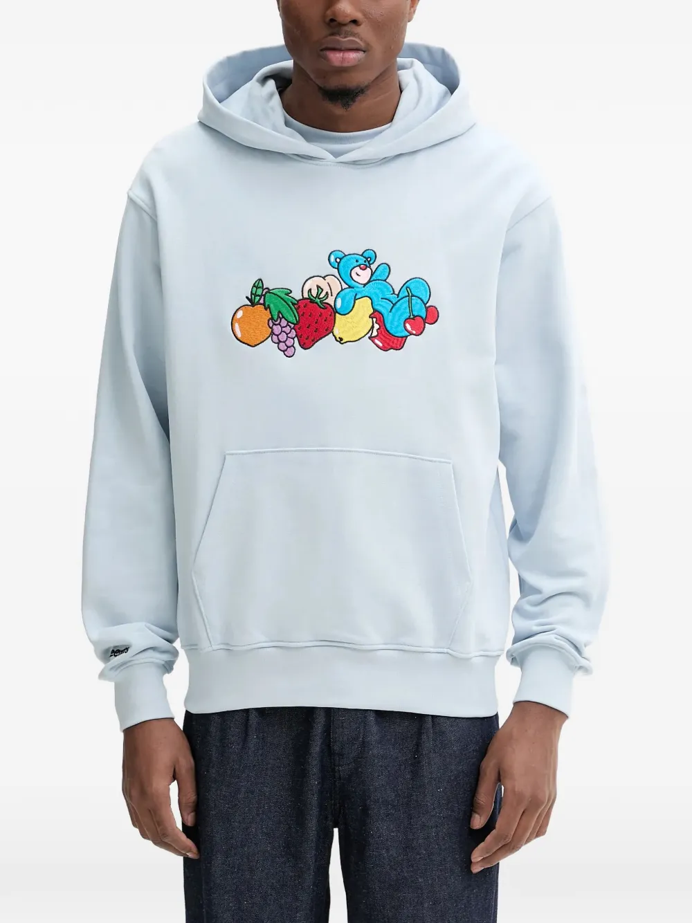 INBETWEENERS embroidered hooded sweatshirt - Blu