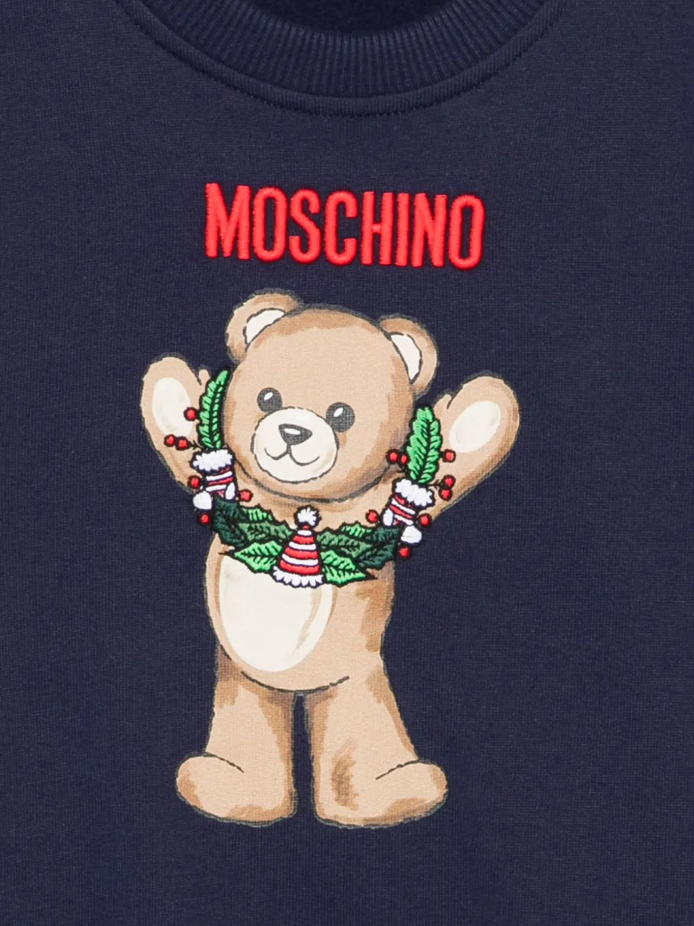 Moschino Kids teddy-print sweatshirt Blauw