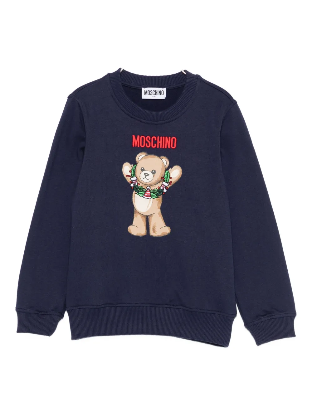 Moschino Kids teddy-print sweatshirt - ブルー Moschino Kids teddy-print sweatshirt - ブルー