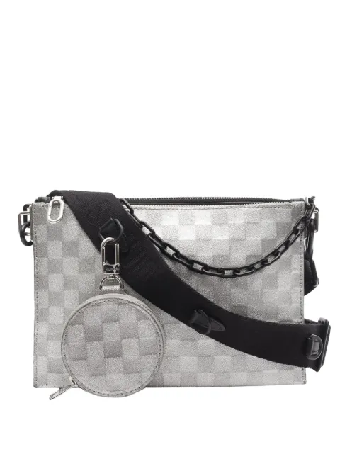Louis Vuitton Pre-Owned 2021-2025 Damier Glitter Taurillon In The Loop Trio Pouch crossbody bag