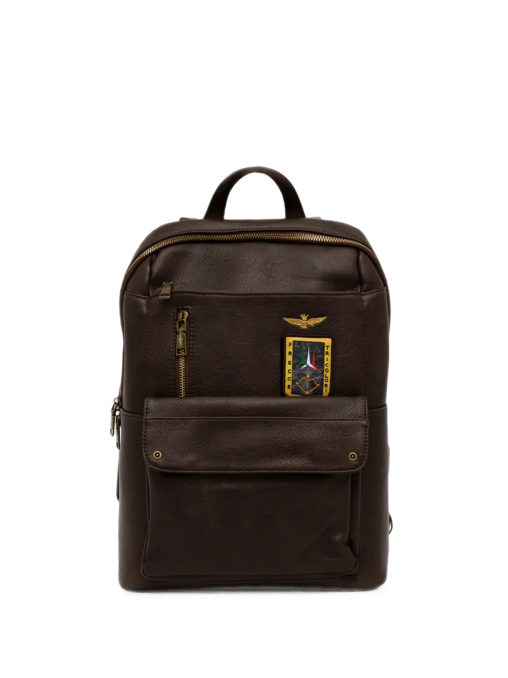 Aeronautica Militare Frecce Tricolori logo-patch backpack - Marrone