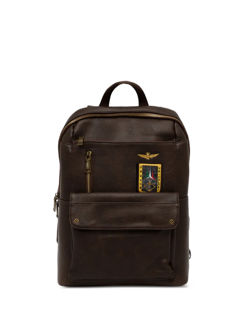 Aeronautica Militare Frecce Tricolori logo-patch backpack - Marrone