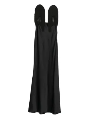 chinese dress ladies Mae Corset Draped Gown in Cognac XS