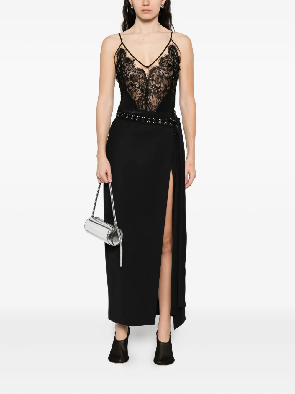 NISSA embellished wrap midi skirt | Asymmetric & Draped Skirts | Image 2
