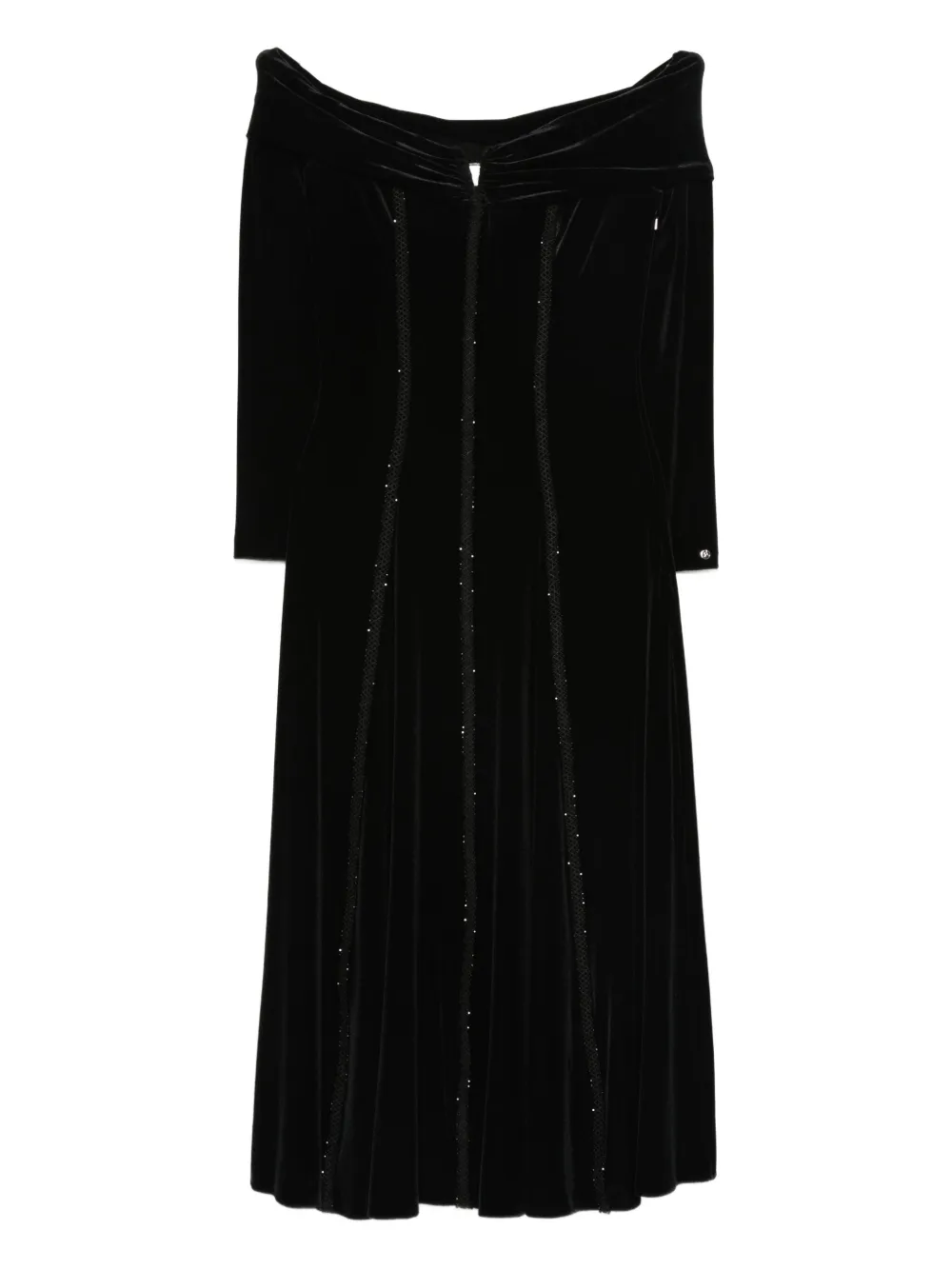 NISSA crystal-embellishment midi dress | Black | Image 1