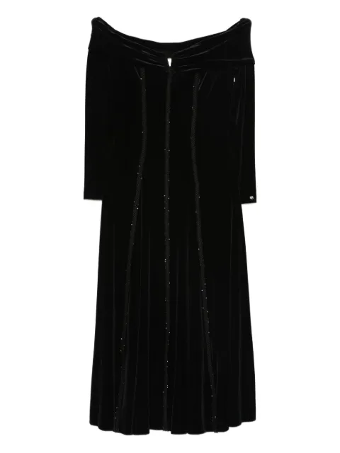 NISSA crystal-embellishment midi dress