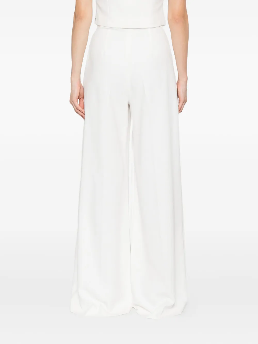 NISSA Verfraaide geplooide pantalon Wit