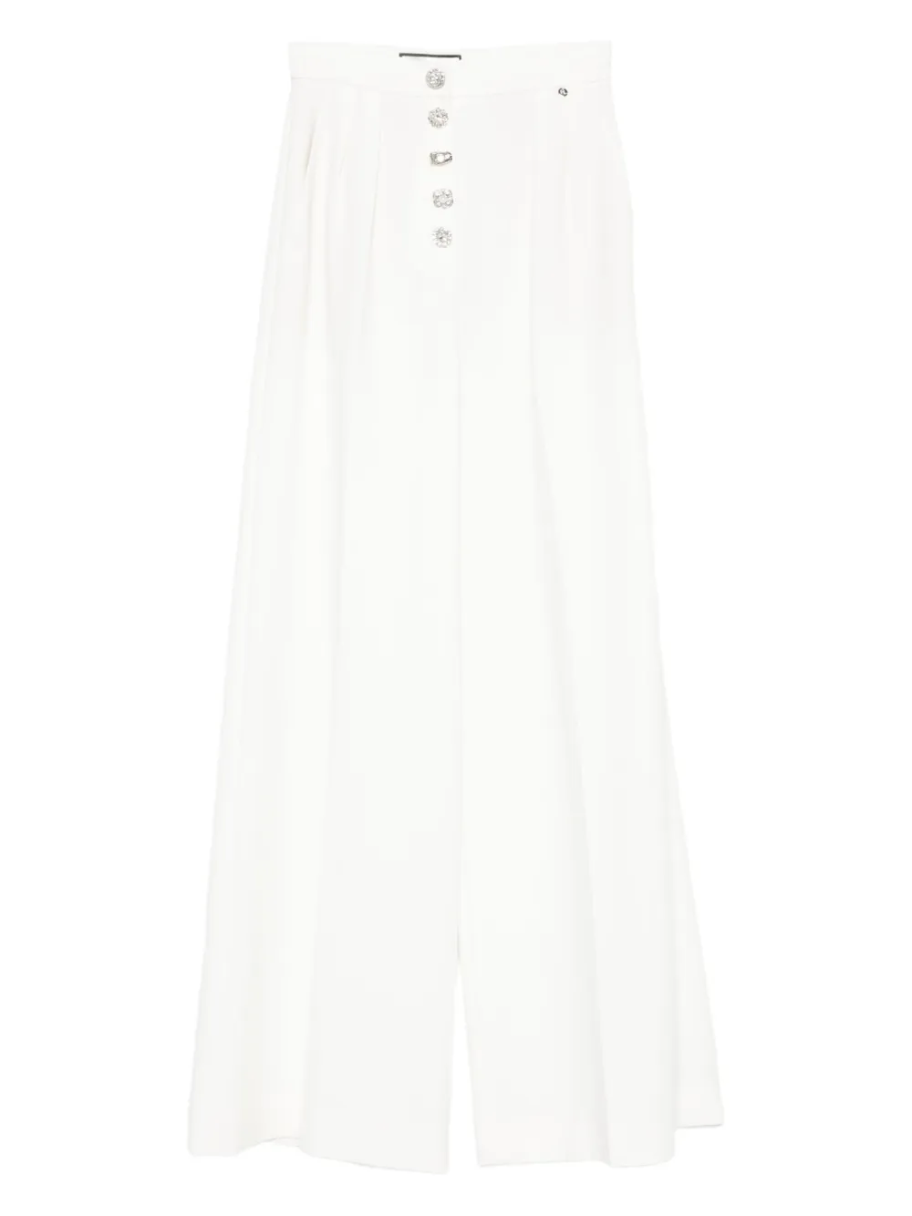 NISSA Verfraaide geplooide pantalon Wit