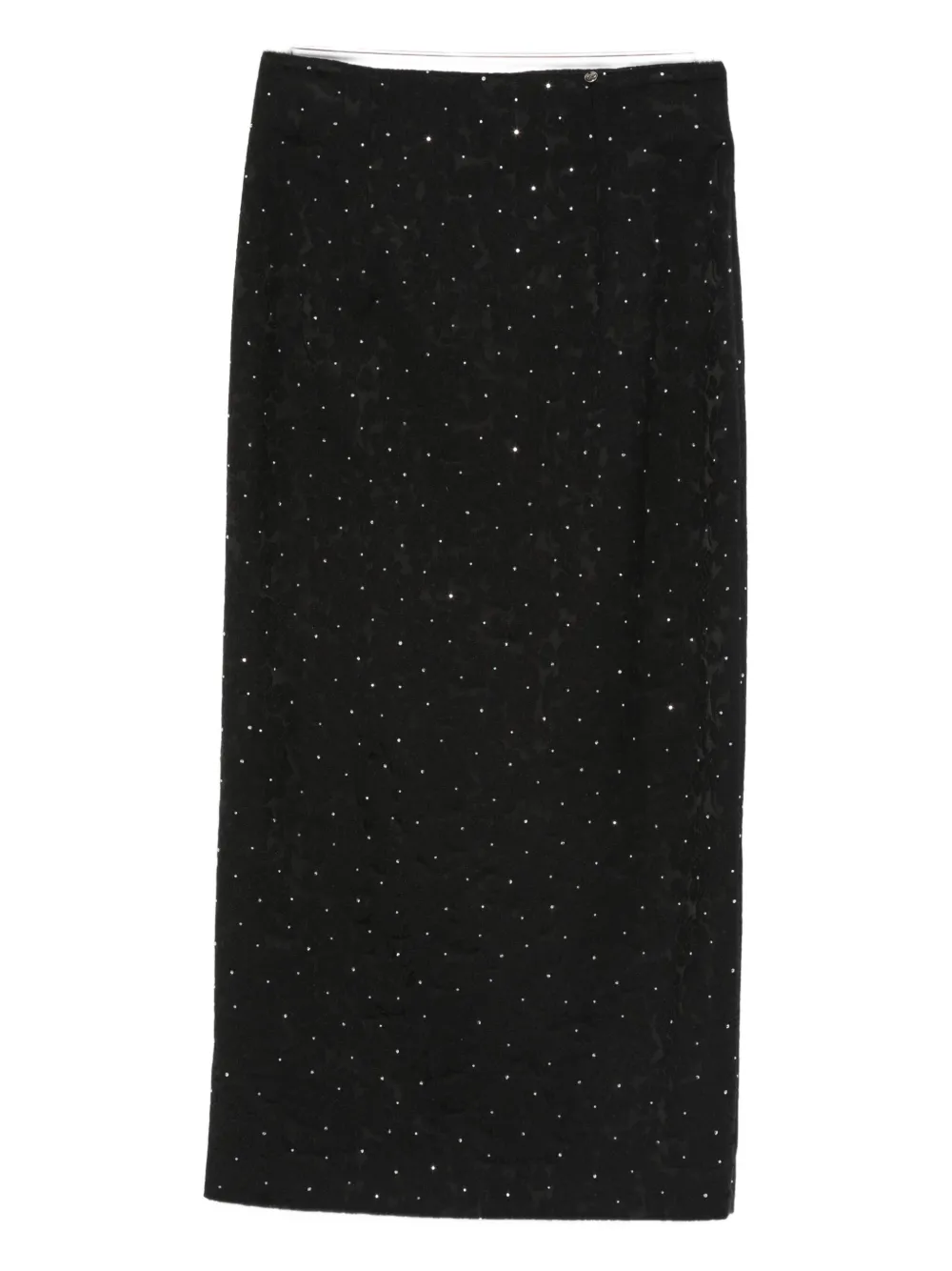 NISSA embellished midi skirt - Nero
