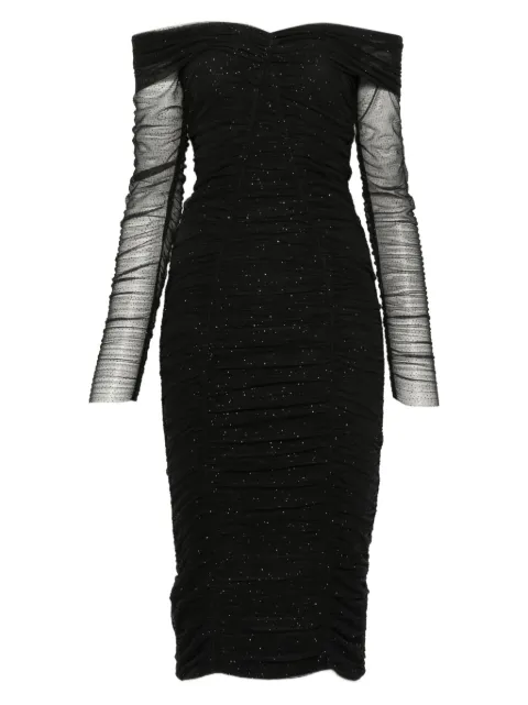NISSA off-shoulder sequin-embellished mini dress