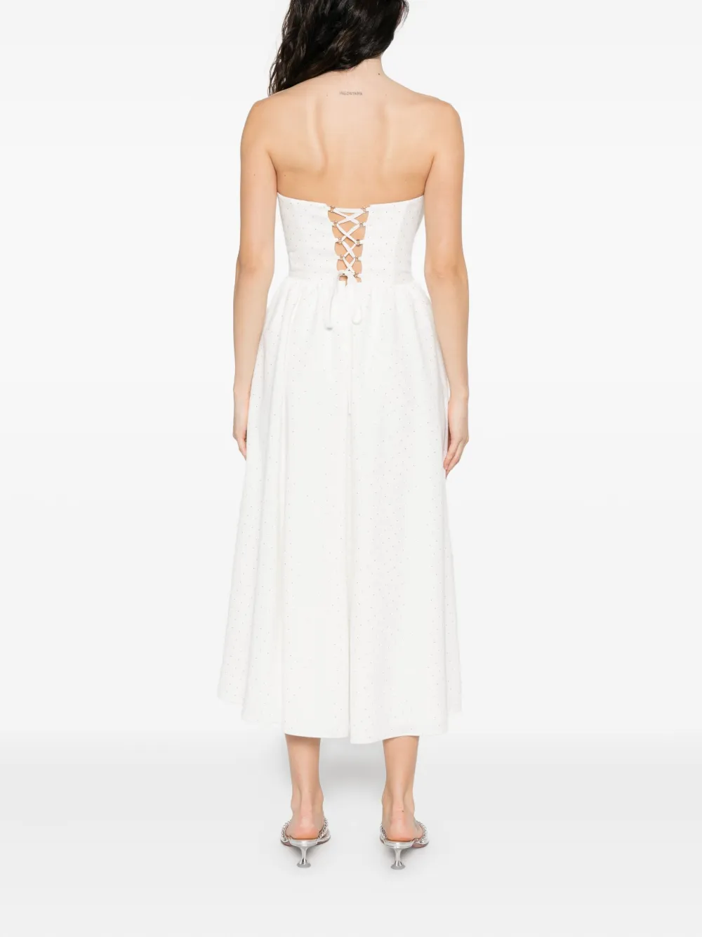 NISSA Midi-jurk met strikdetail Wit