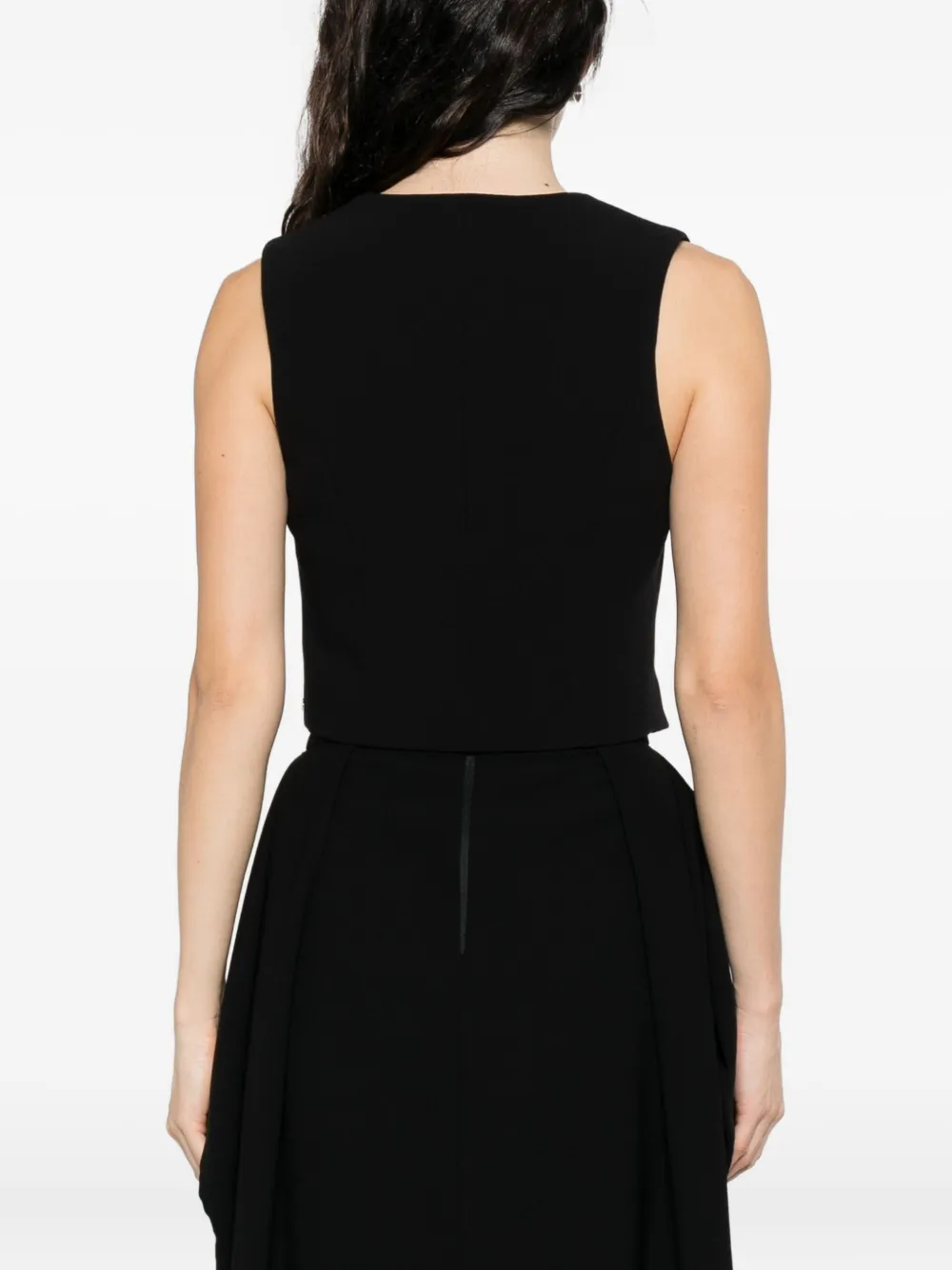 Nissa Decorative-buttons Waistcoat In Black