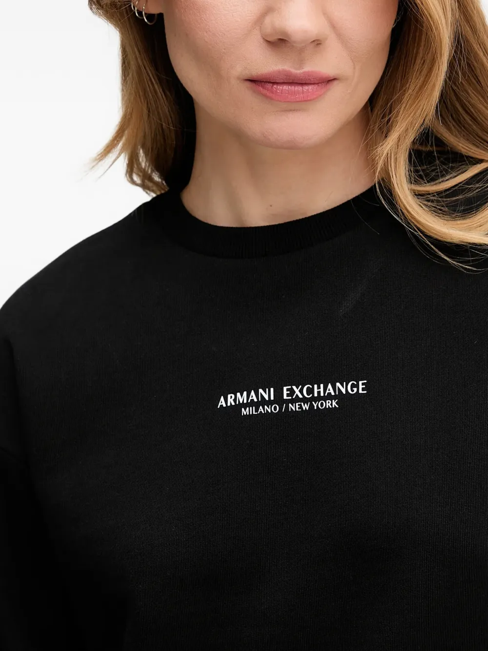  Armani Exchange Sudadera Con Logo Estampado - Negro 