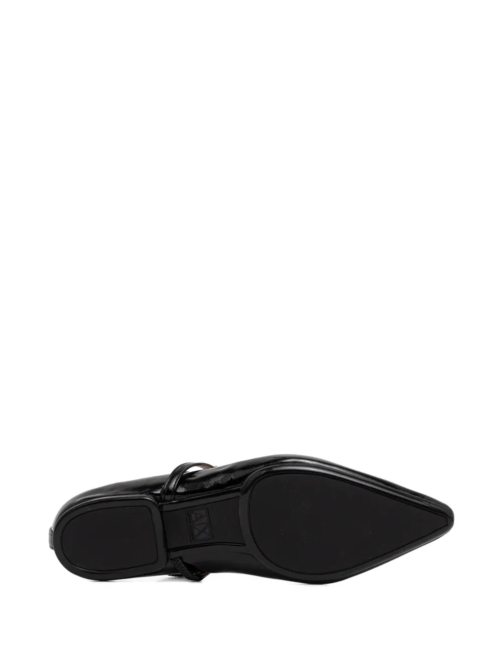 Armani Exchange Ballerina's met puntige neus en bandje Zwart