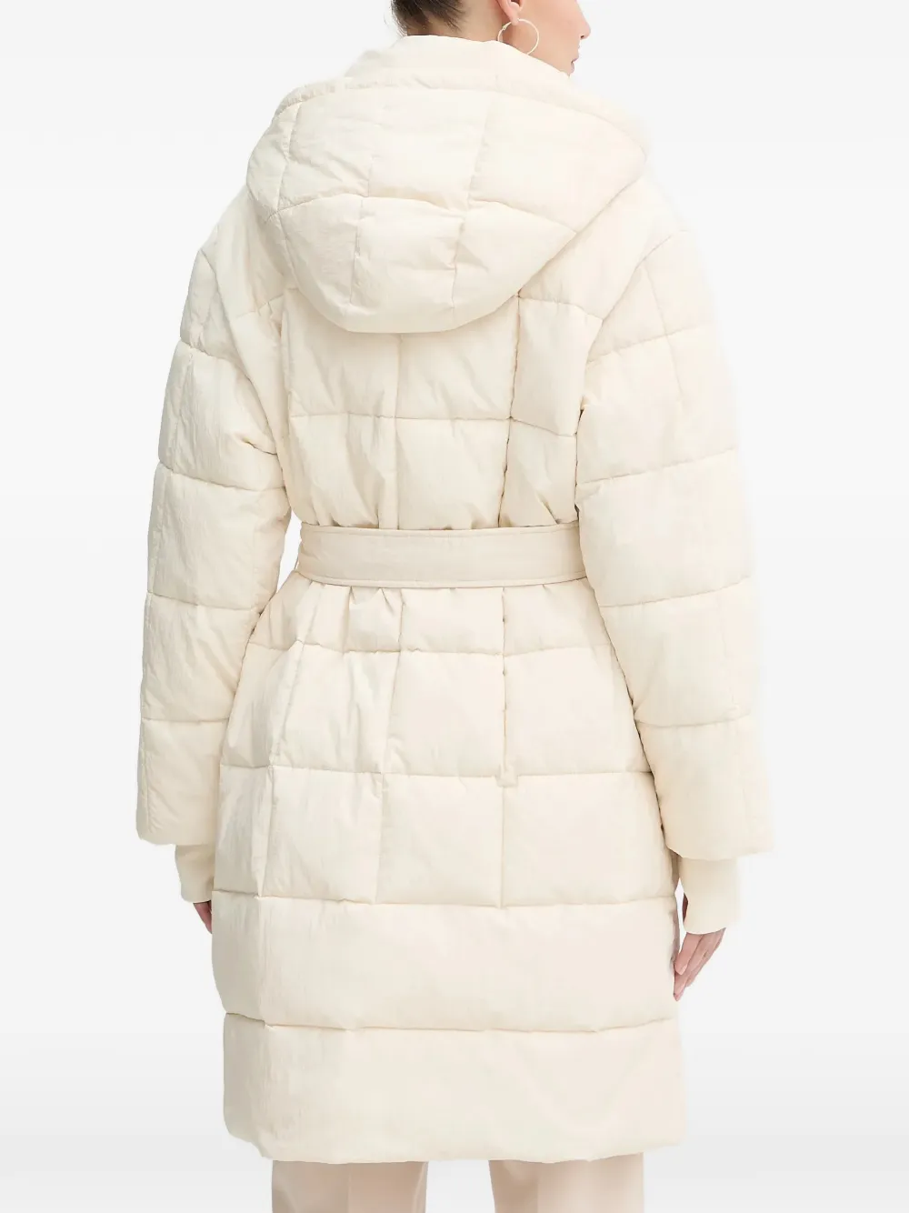 Armani Exchange Mantel met ceintuur Beige