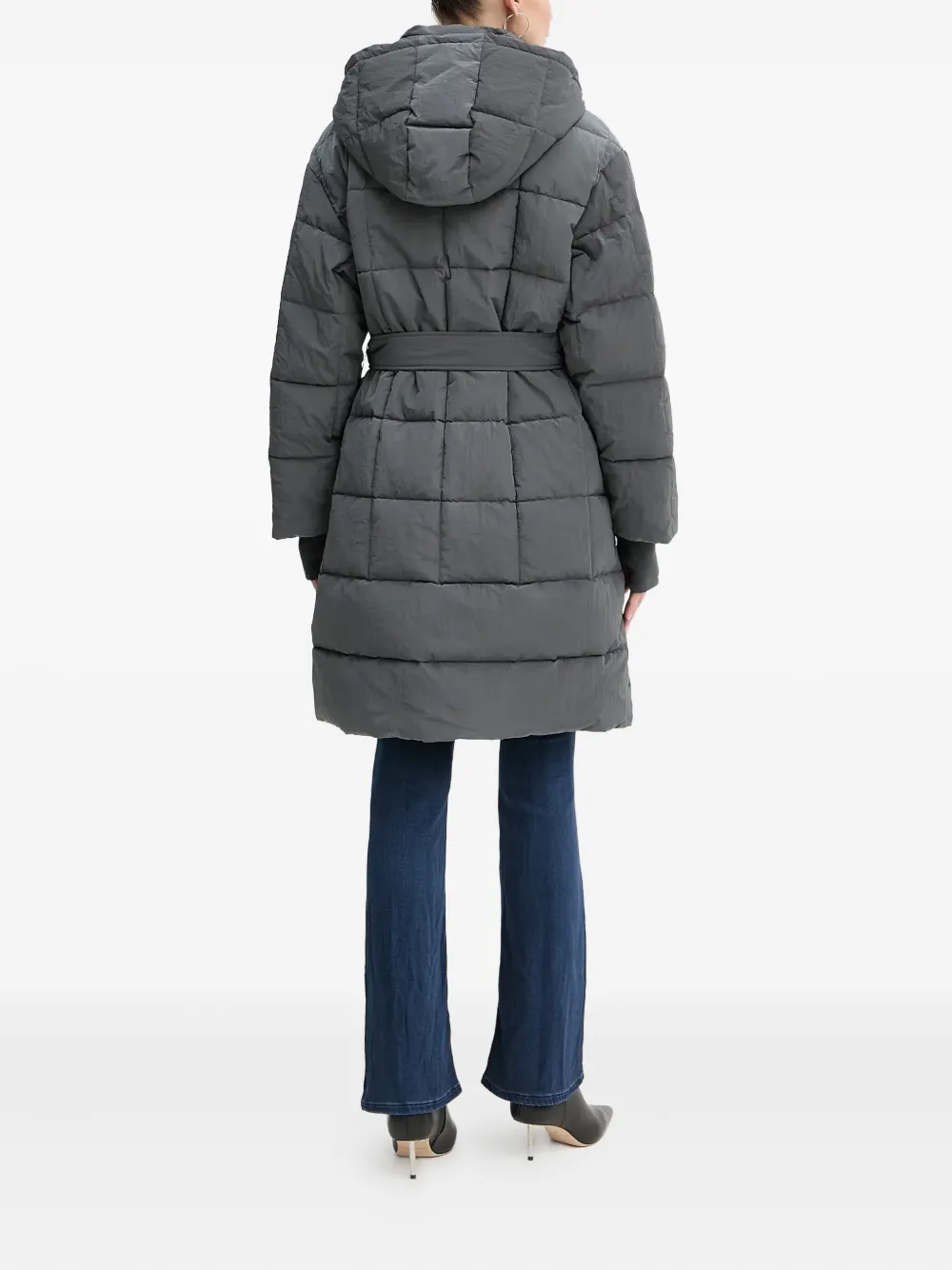 Armani Exchange Mantel met ceintuur Grijs