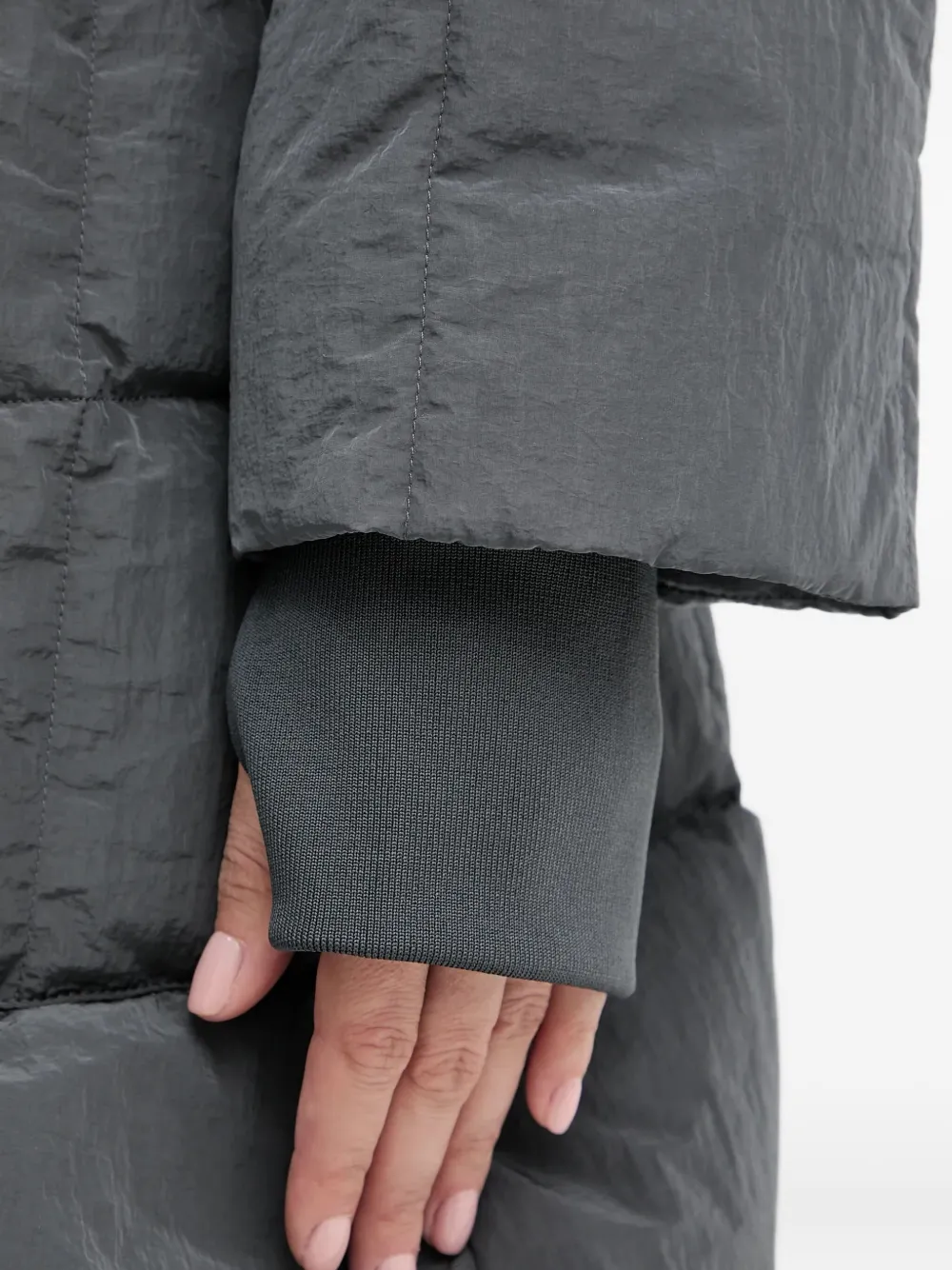 Armani Exchange Mantel met ceintuur Grijs