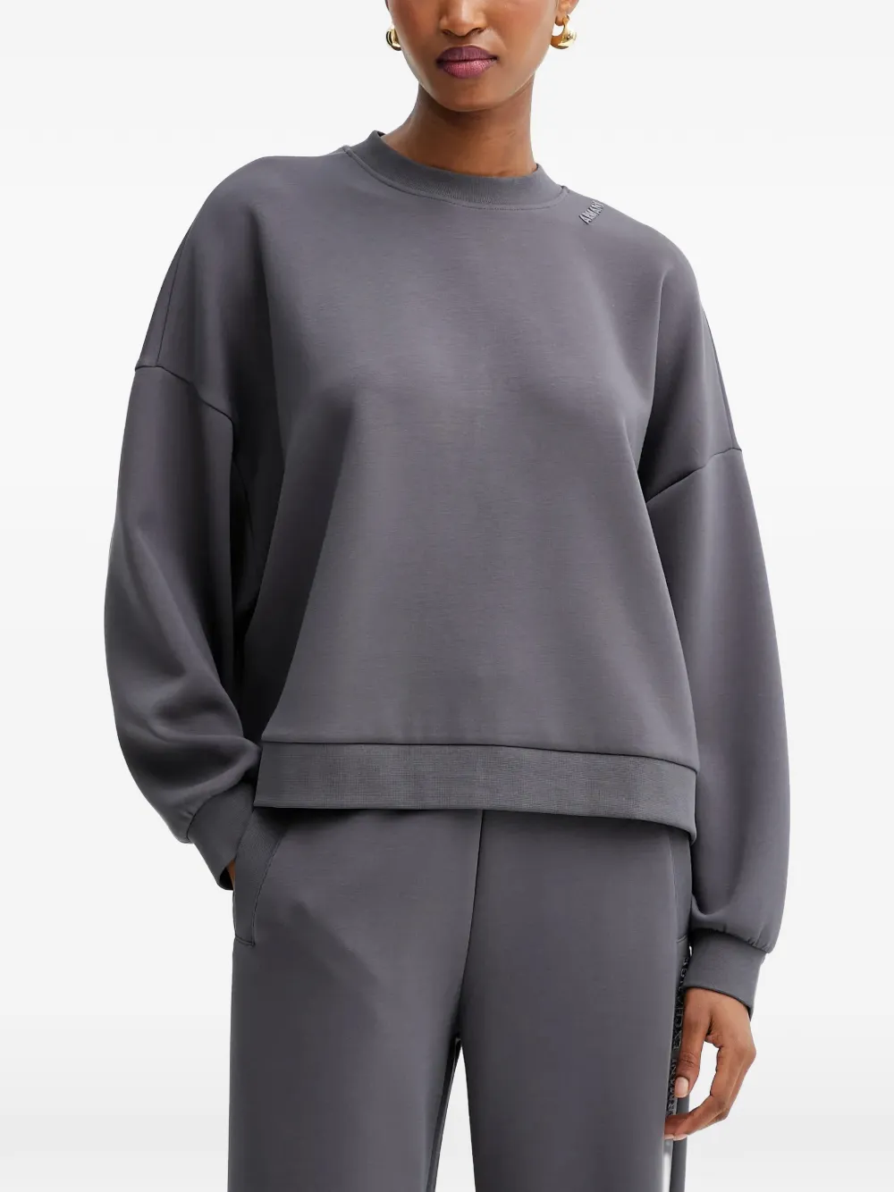 Armani Exchange logo-embroidered sweatshirt - Grigio