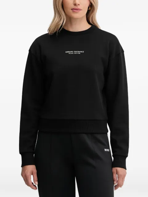 Armani Exchange logo-detail crew neck sweatshirt
