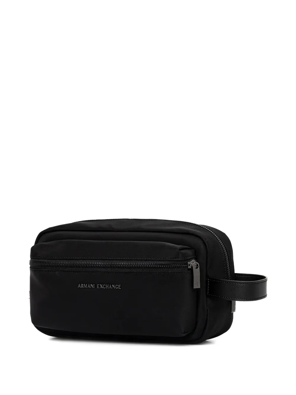 Armani Exchange zip-up wash bag - Schwarz