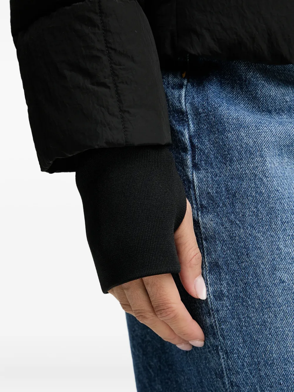 Armani Exchange Padded Hooded Jacket In Black