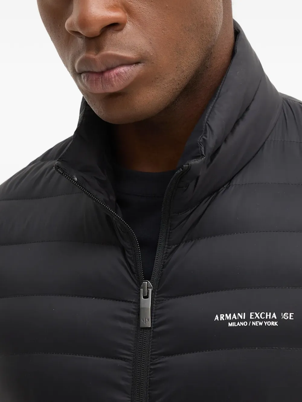 Armani Exchange Gewatteerd jack met rits Zwart