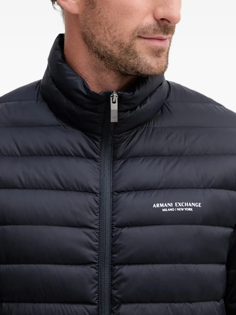 Armani Exchange Gewatteerd jack met rits Blauw