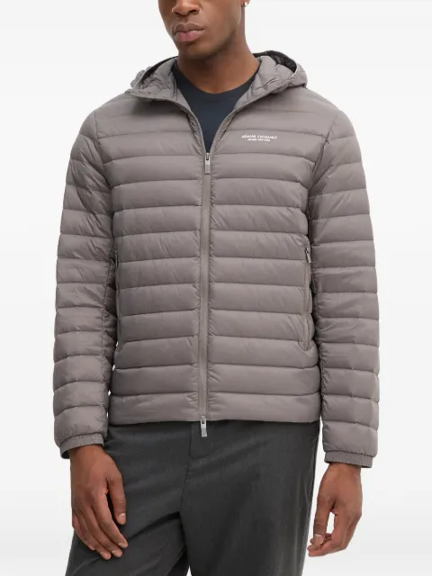 Armani Exchange zip-fastening hooded jacket