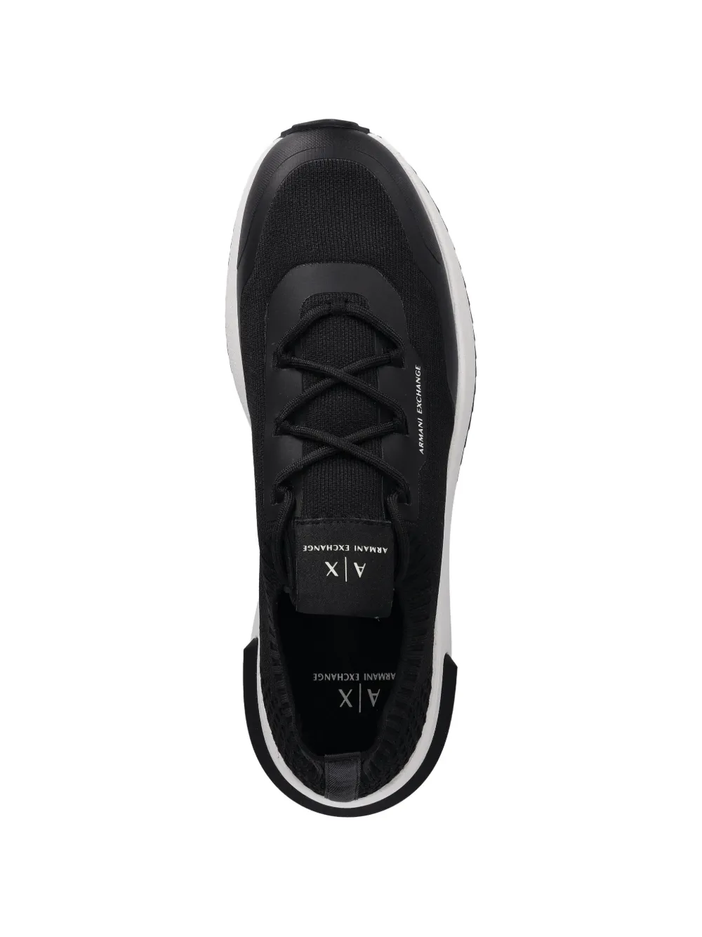 Armani Exchange Sneakers met logodetail Zwart