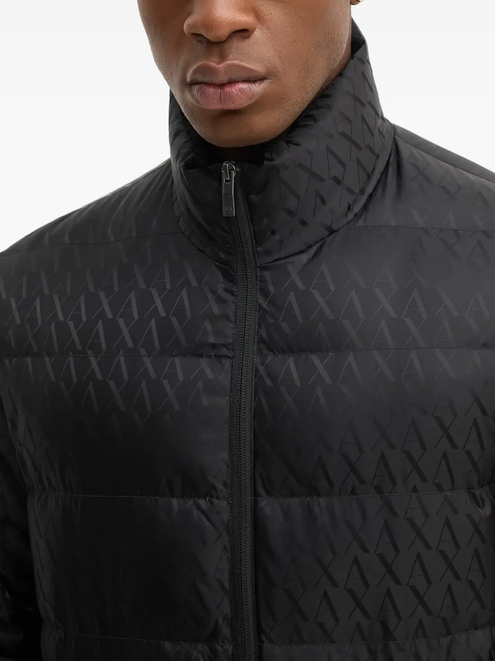  Armani Exchange Monogram Pattern Jacket - Black 