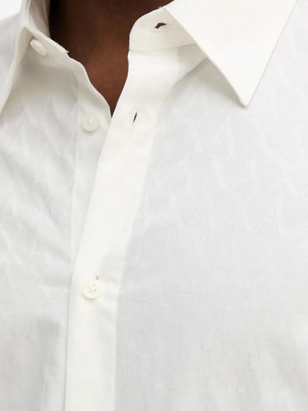 Armani Exchange Overhemd met knopen en patroon Wit