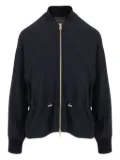 Lorena Antoniazzi zip-fastening drawstring bomber jacket - Black