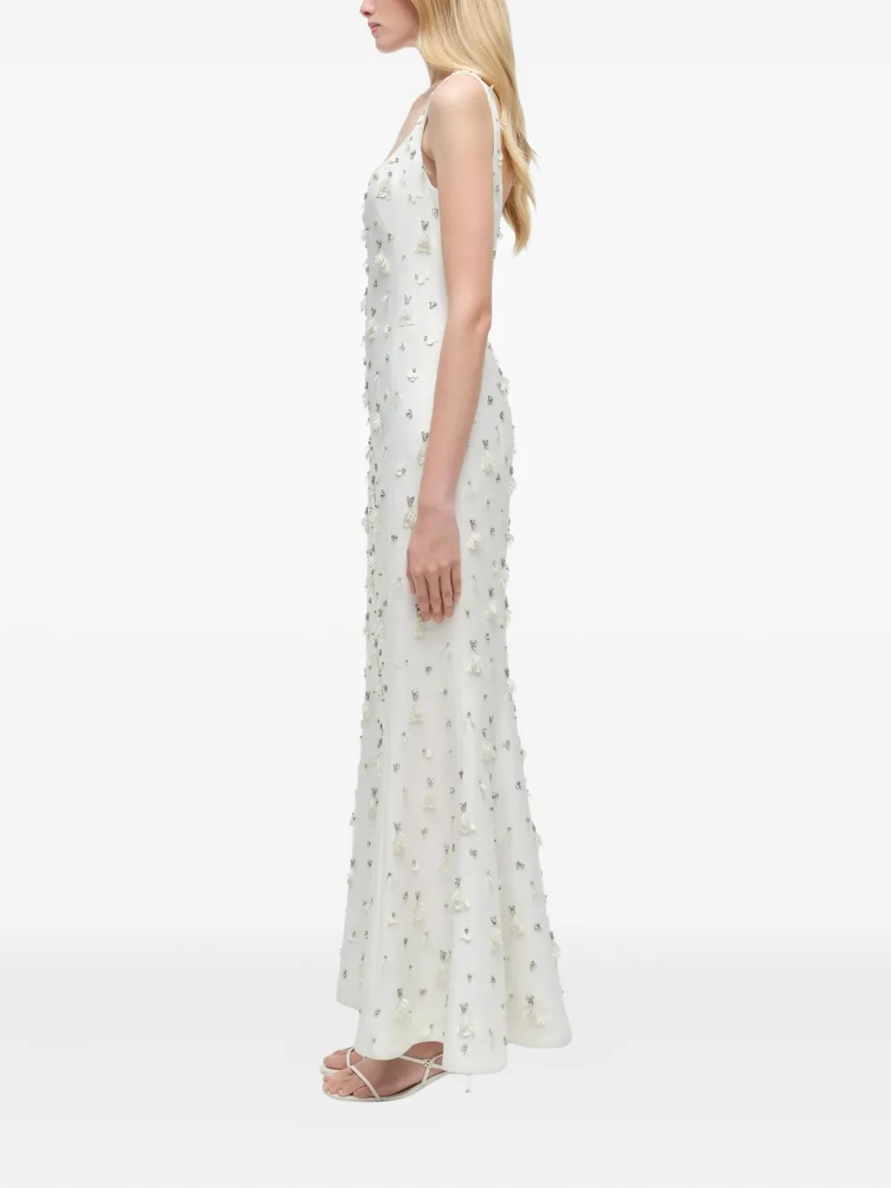 Simkhai Briella Embellished Midi Party Gown In White