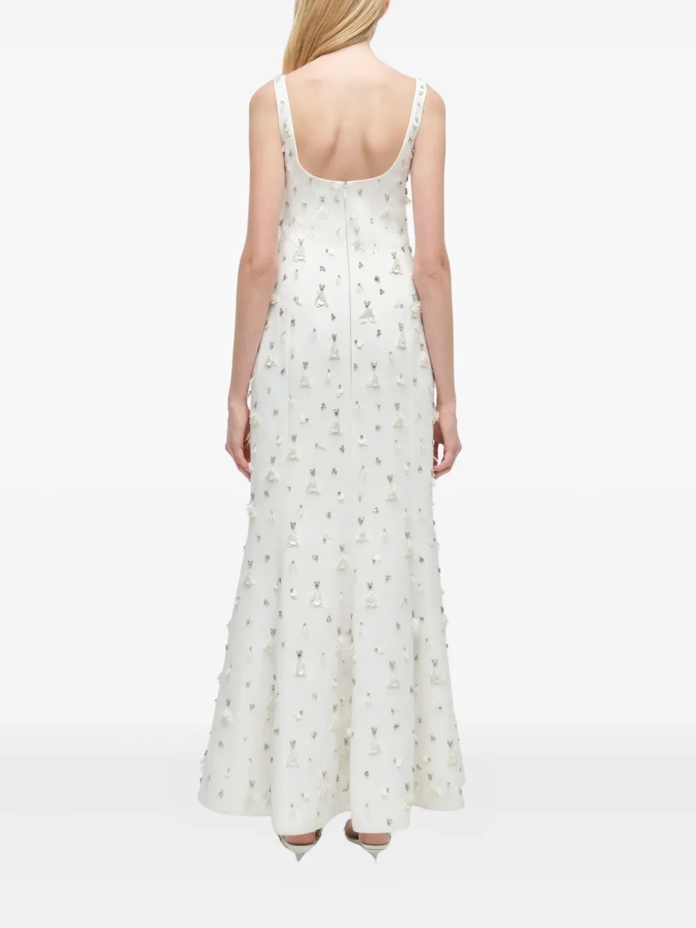 Simkhai Briella Embellished Midi Party Gown In White