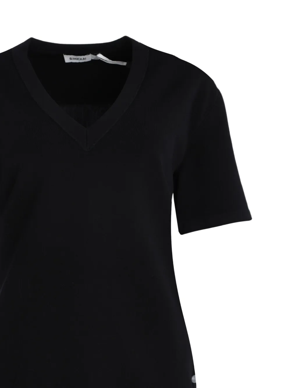 Simkhai Geplooide blouse met V-hals Zwart