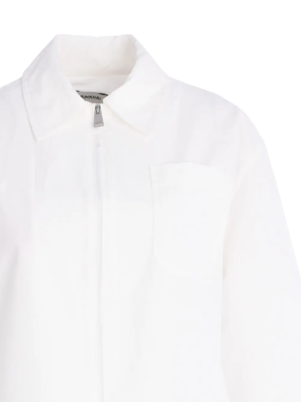 Simkhai Womens White Multi Edison Cropped Cotton-blend Jacket In White