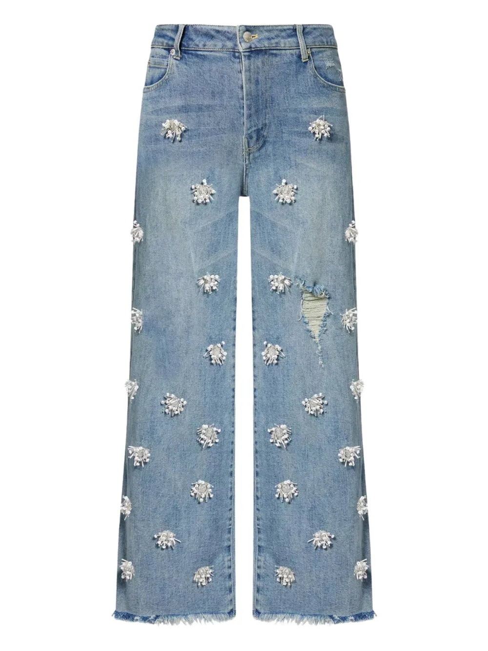 Simkhai Jude embellished frayed jeans | Blue | Image 1