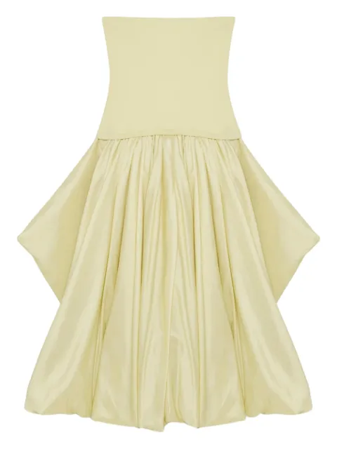 Simkhai strapless balloon-skirt midi day dress