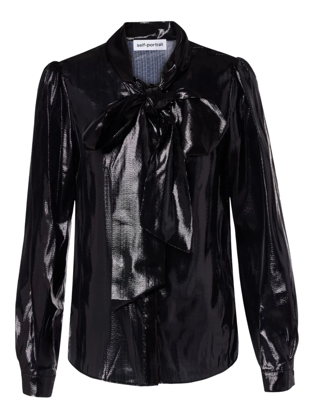 Self-Portrait pussy-bow blouse | Black | Image 1