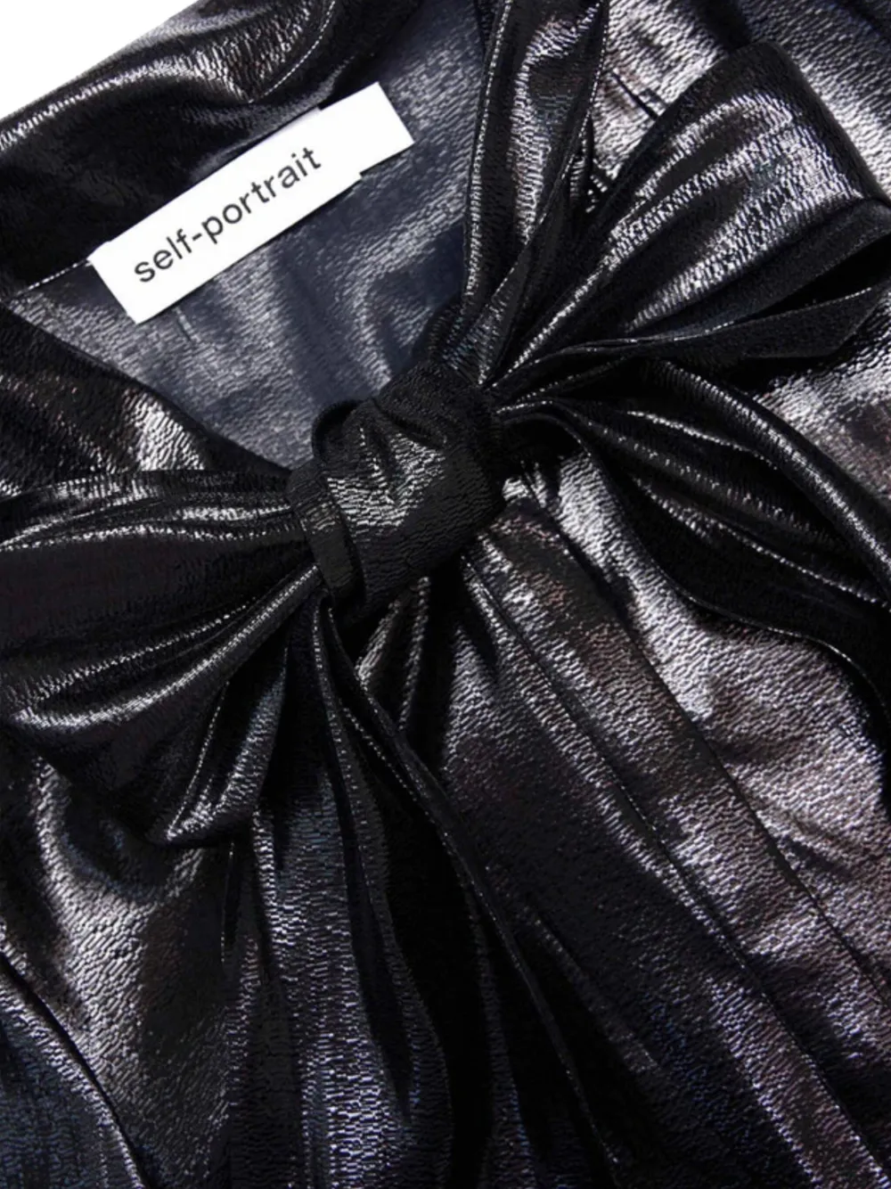 Self-portrait Bow-detail Blouse In Black