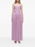 Simkhai pleated strapless midi party gown - Purple