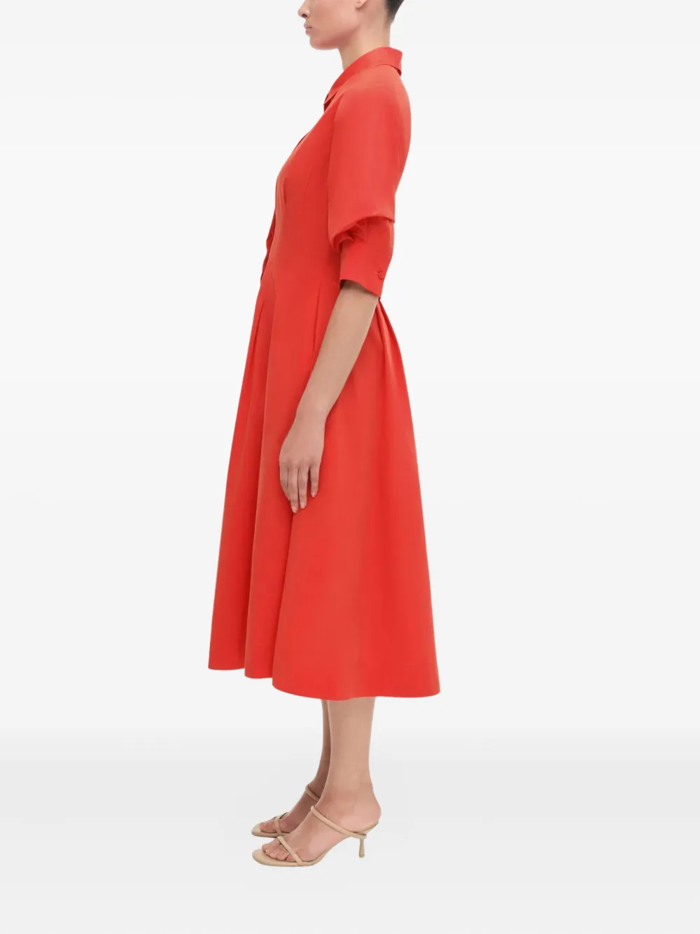 Simkhai Shirt Midi Day Dress In Pink