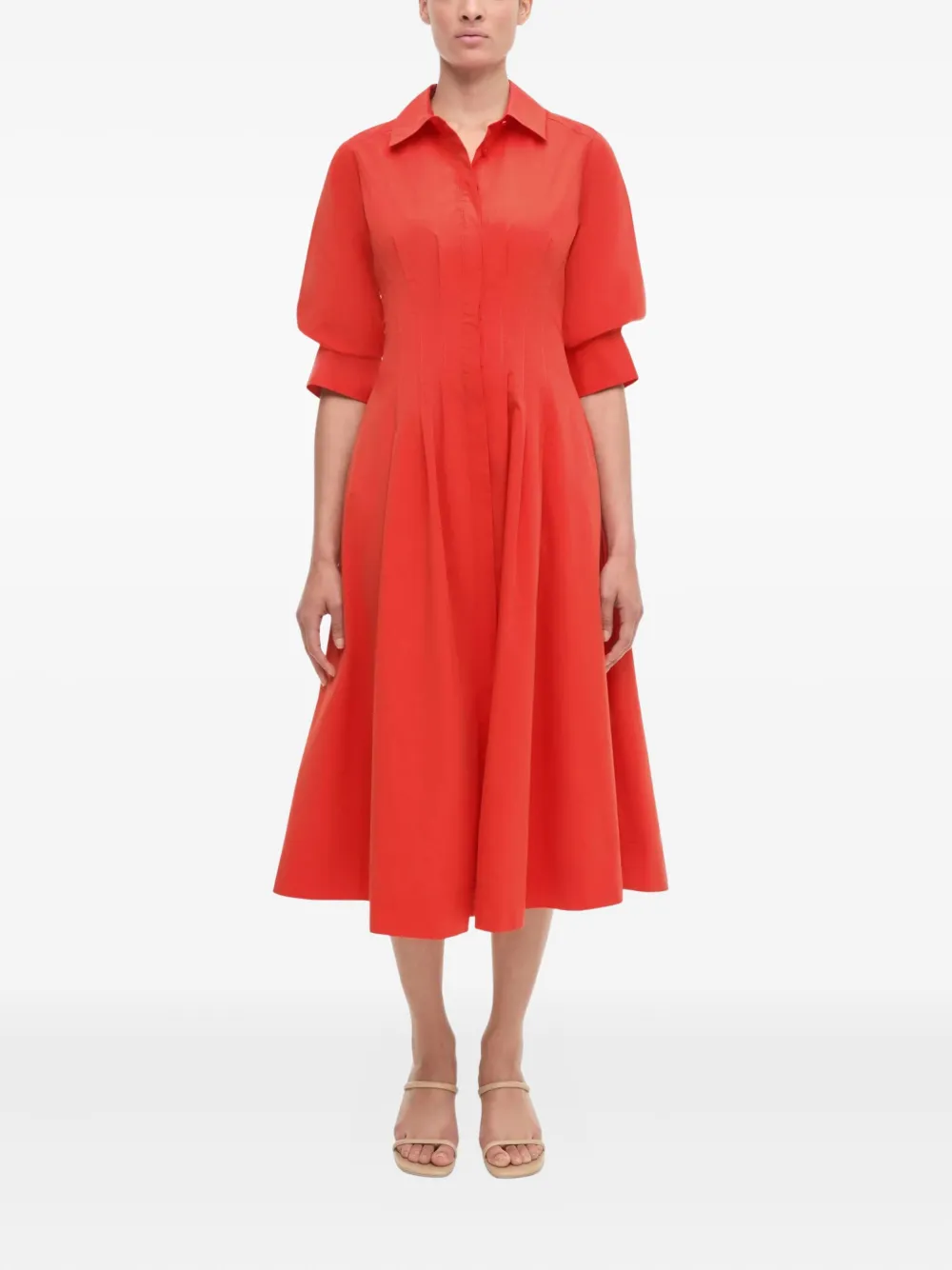 Simkhai shirt midi day dress - Rood
